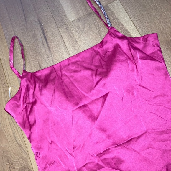 Rhinestone Strap Satin Bodycon - Picture 5 of 8